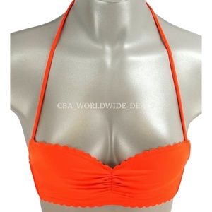 Victoria's Secret Dark Orange Getaway Halter Swim Top 32A